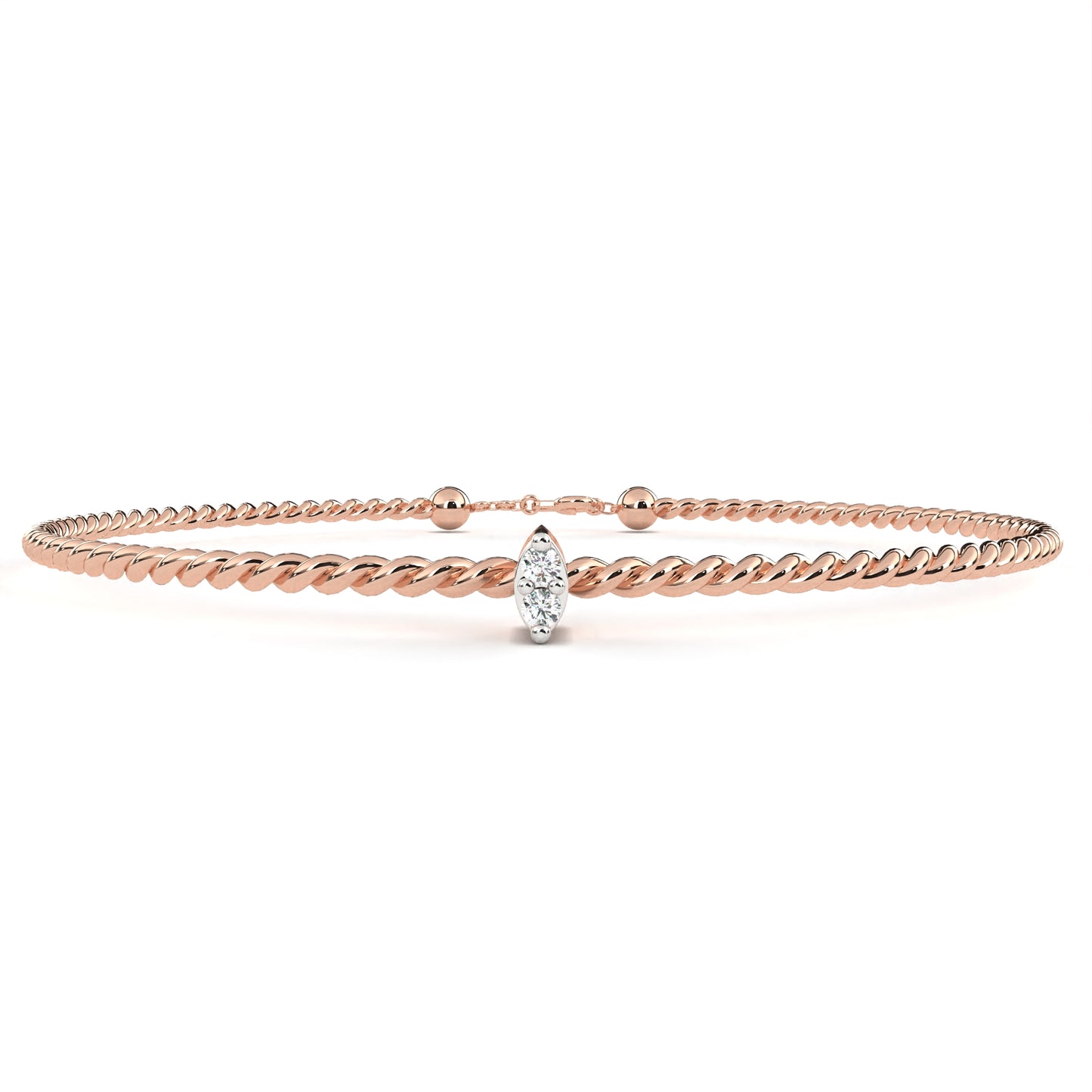 Marquise Diamond Cord Bracelet