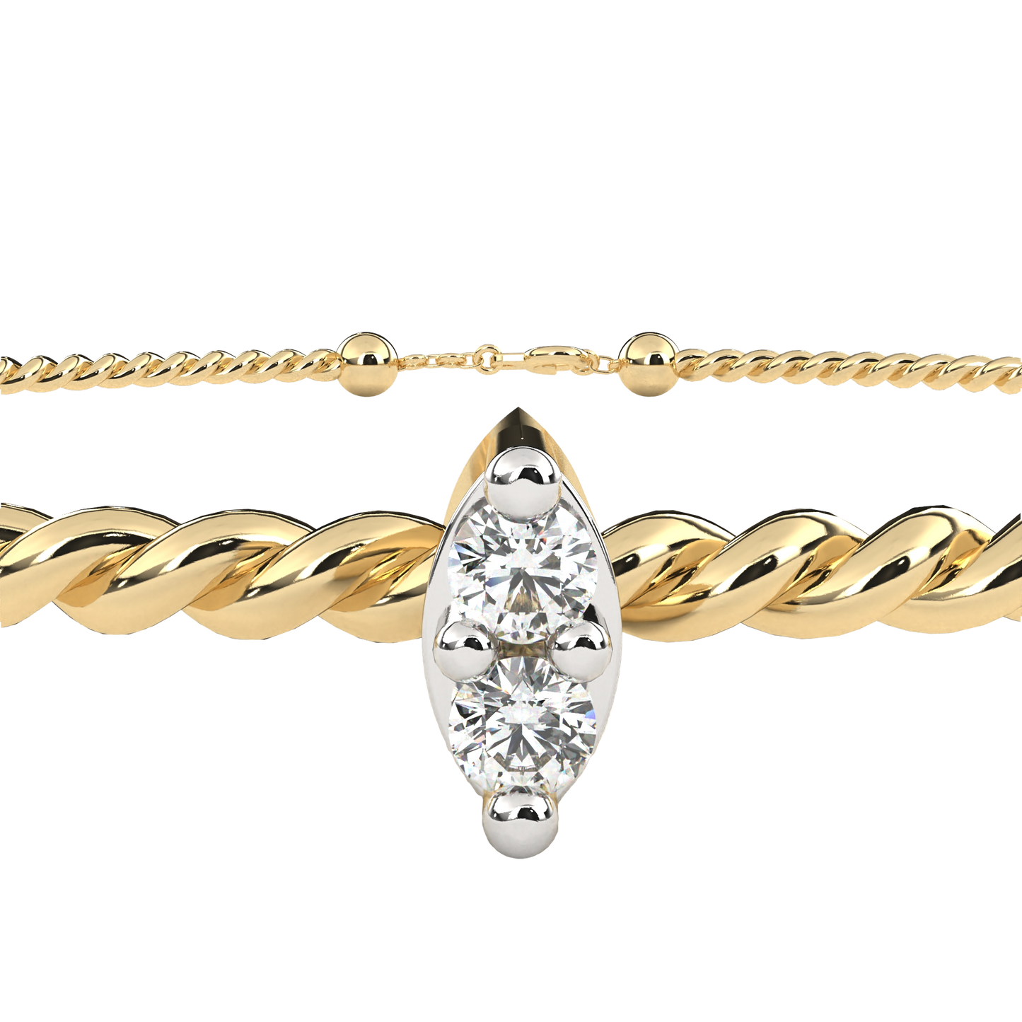 Marquise Diamond Cord Bracelet