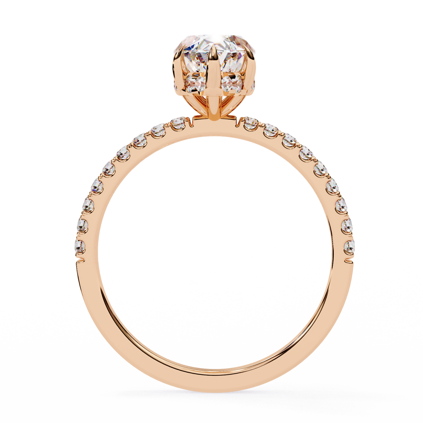 The Classic Hidden Halo Marquise Engagement Ring