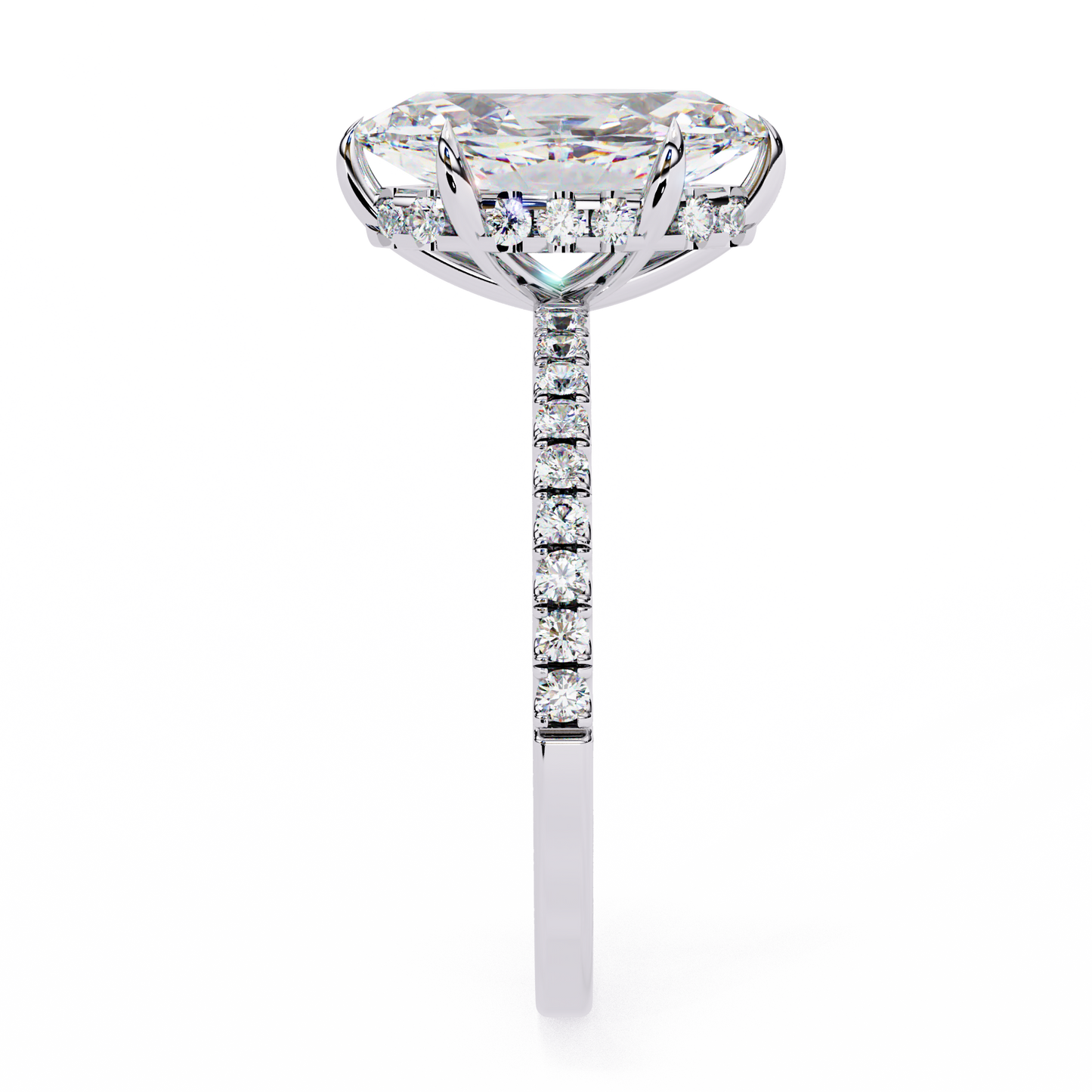 The Classic Hidden Halo Marquise Engagement Ring