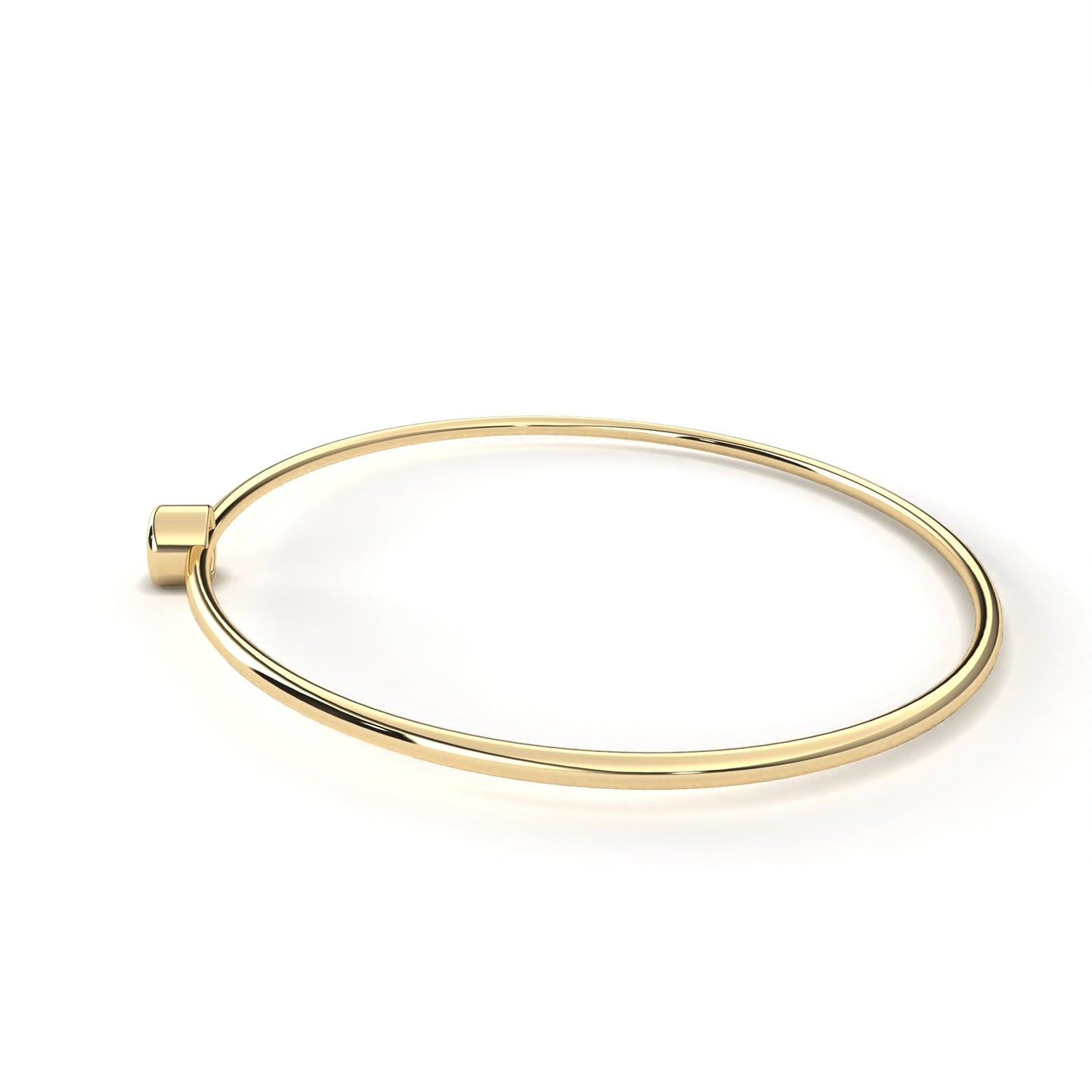 Classic Bezel-Set Diamond Bangle Bracelet