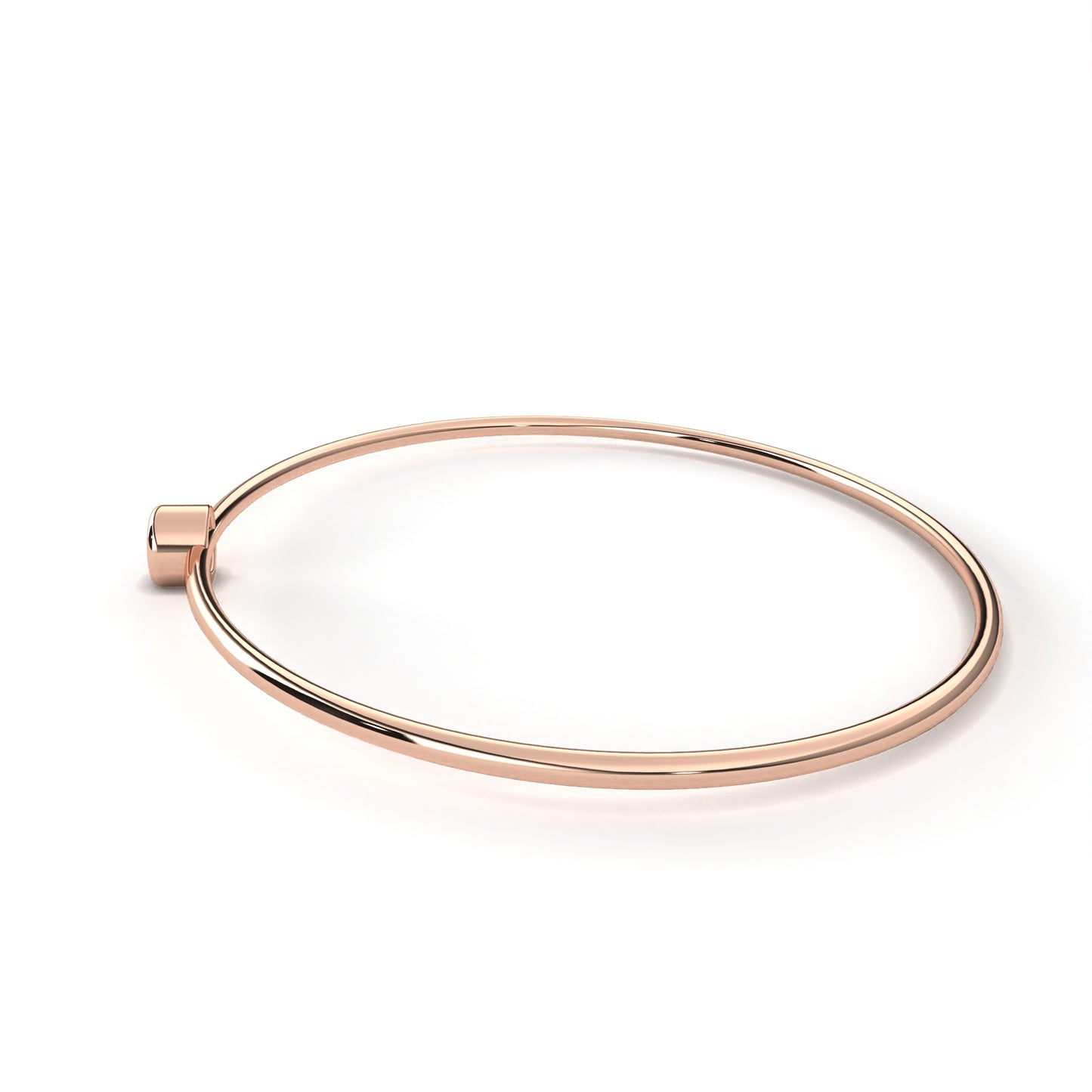 Classic Bezel-Set Diamond Bangle Bracelet