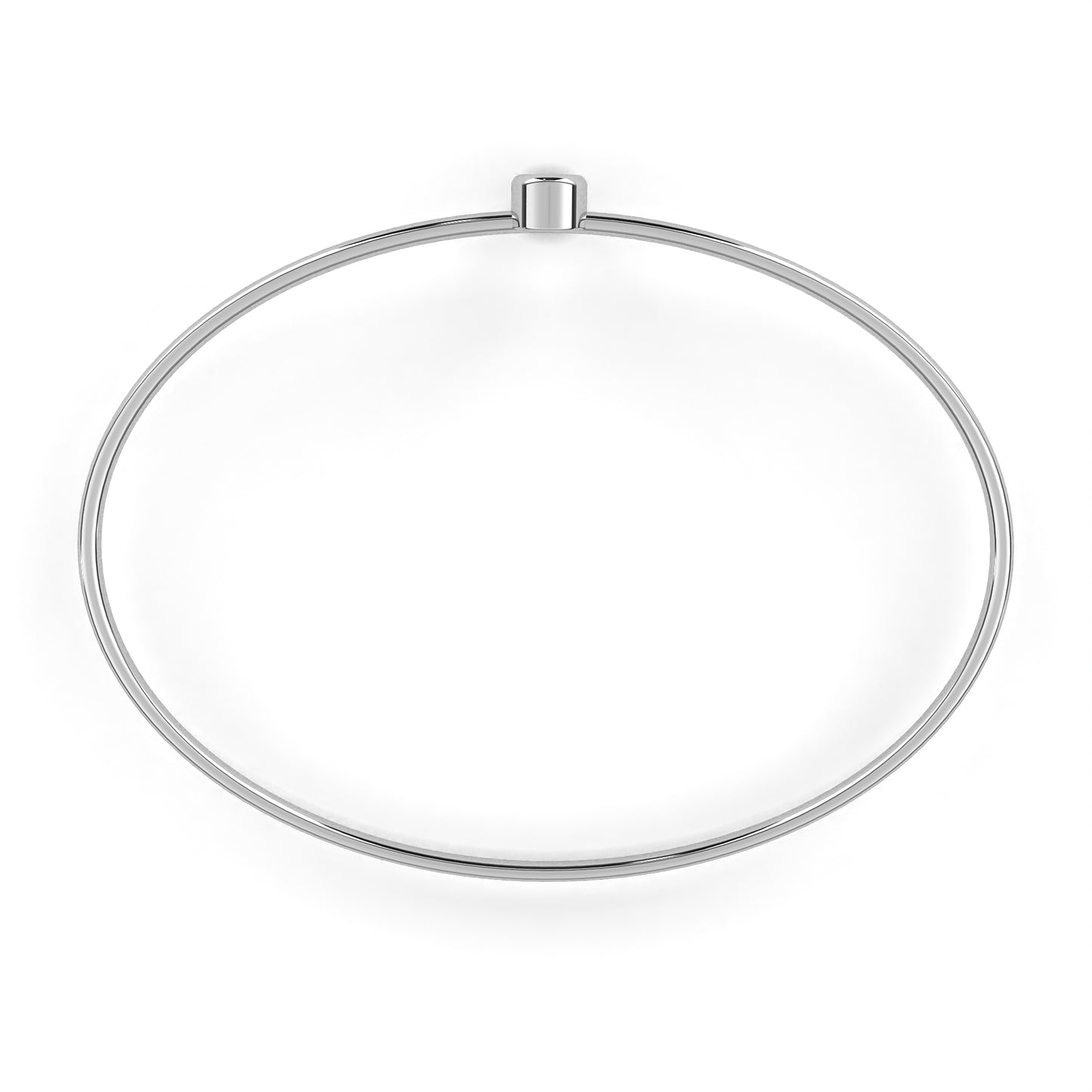 Classic Bezel-Set Diamond Bangle Bracelet