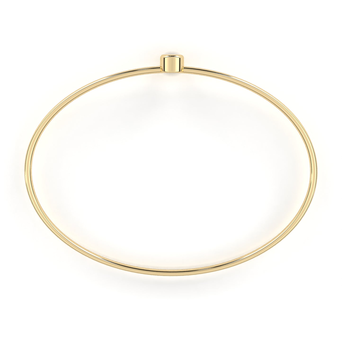 Classic Bezel-Set Diamond Bangle Bracelet