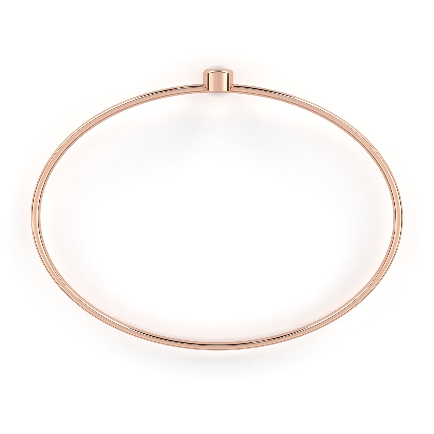 Classic Bezel-Set Diamond Bangle Bracelet