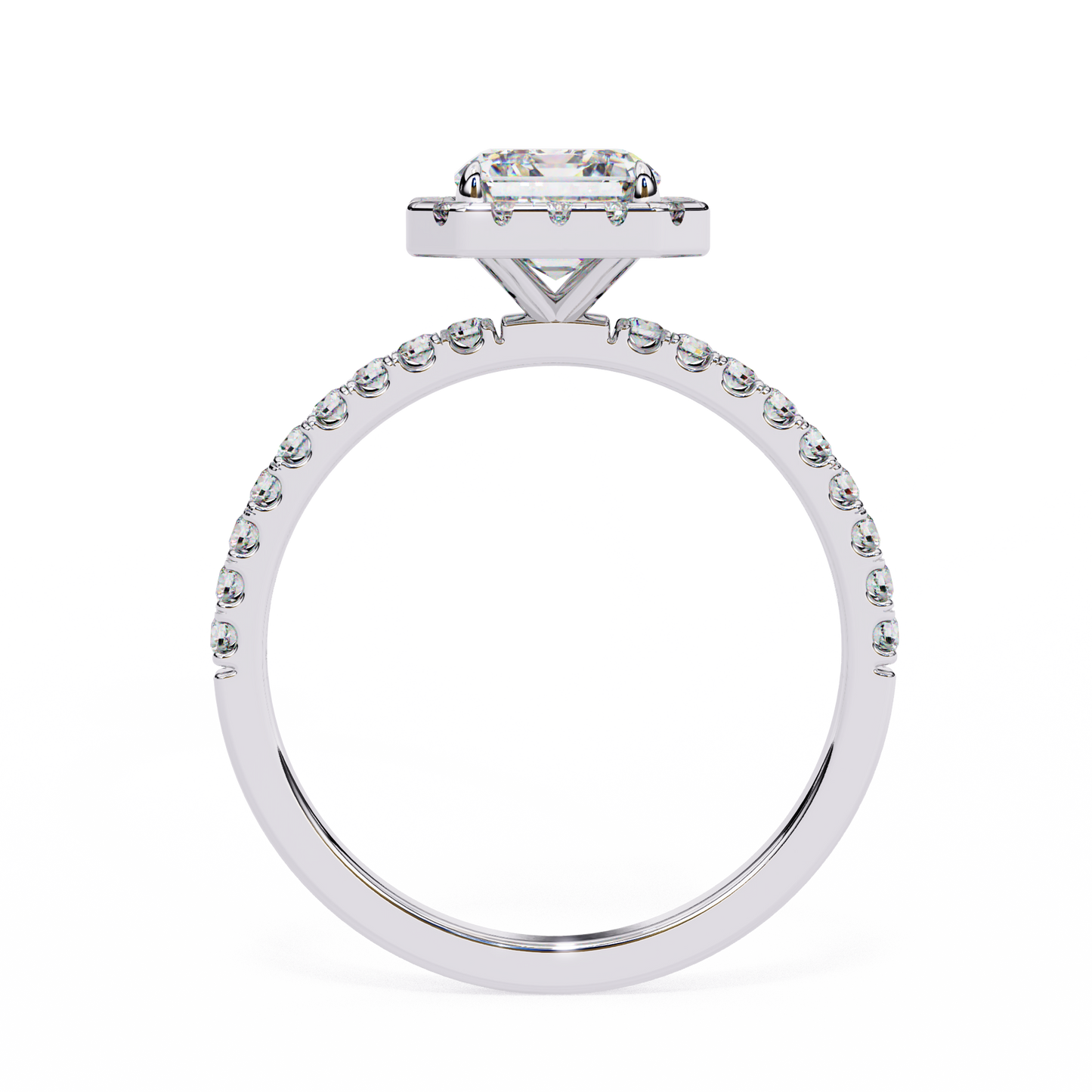 The Halo Pavé Engagement Ring