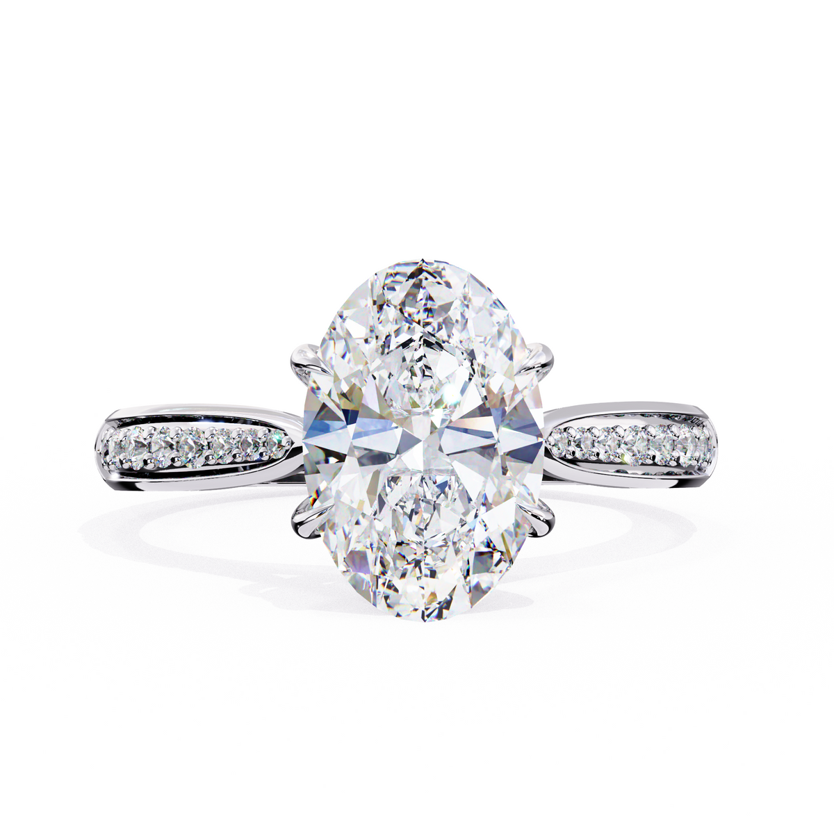 The Pavé Bridge Engagement Ring with Channel Set Diamonds – GemsNGlitz
