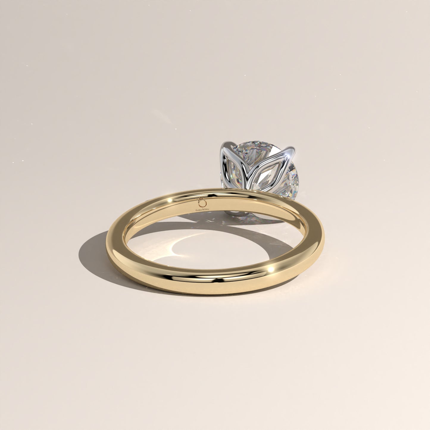 The Round Petal Prongs Engagement Ring