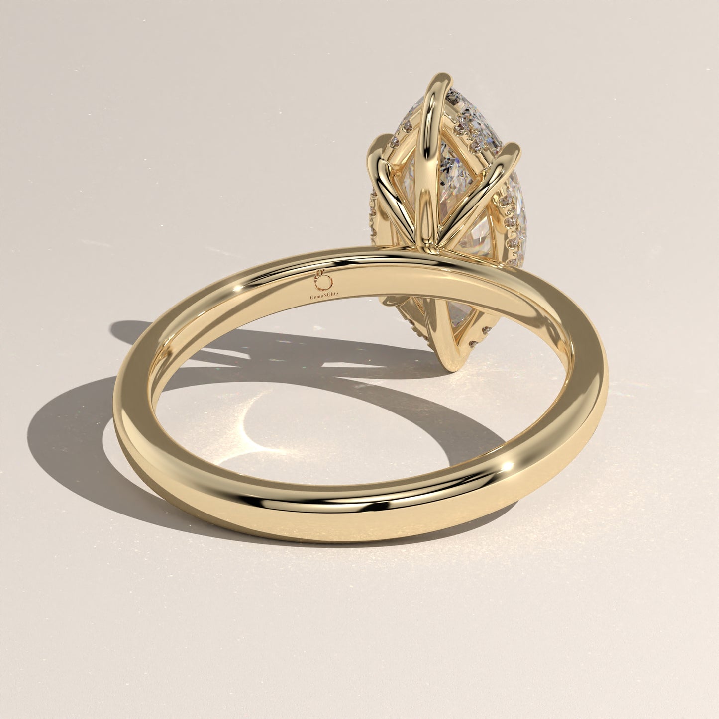 The Classic Hidden Halo Marquise Engagement Ring