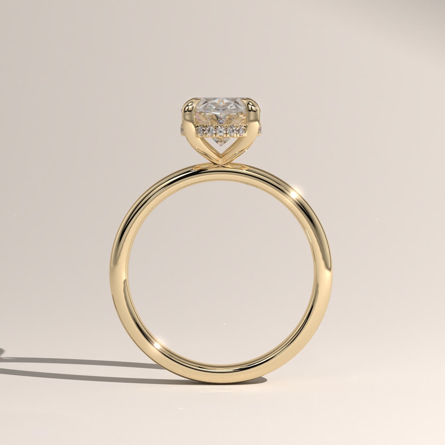 The Classic Hidden Halo Oval Engagement Ring