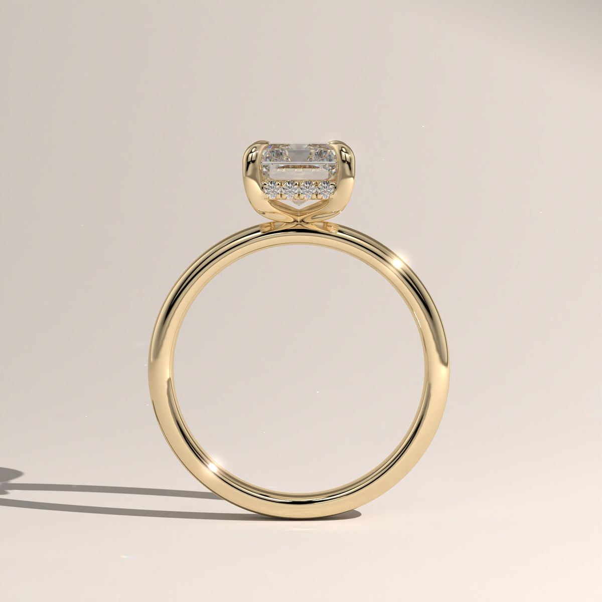 The Classic Hidden Halo Radiant Engagement Ring
