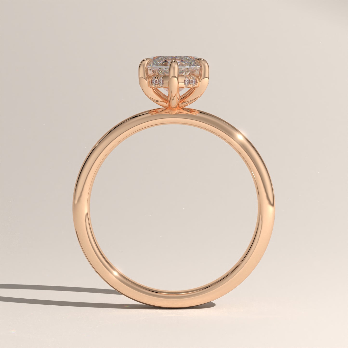 The Classic Hidden Halo Marquise Engagement Ring