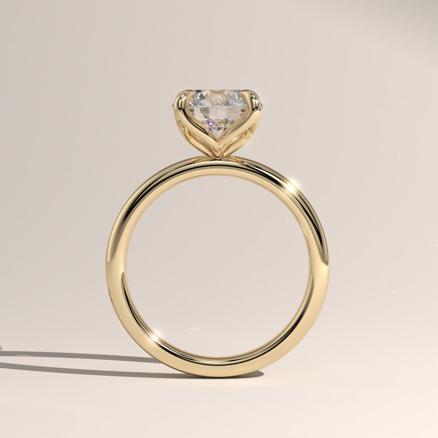 The Round Petal Prongs Engagement Ring