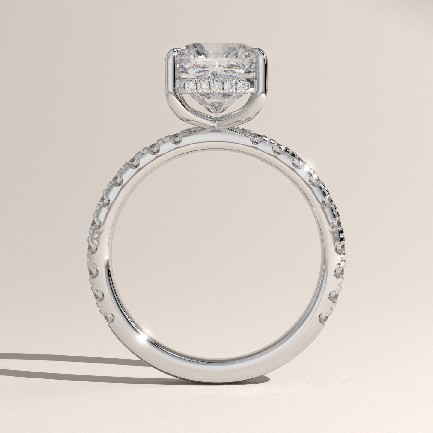 The Solitaire Cushion Engagement Ring