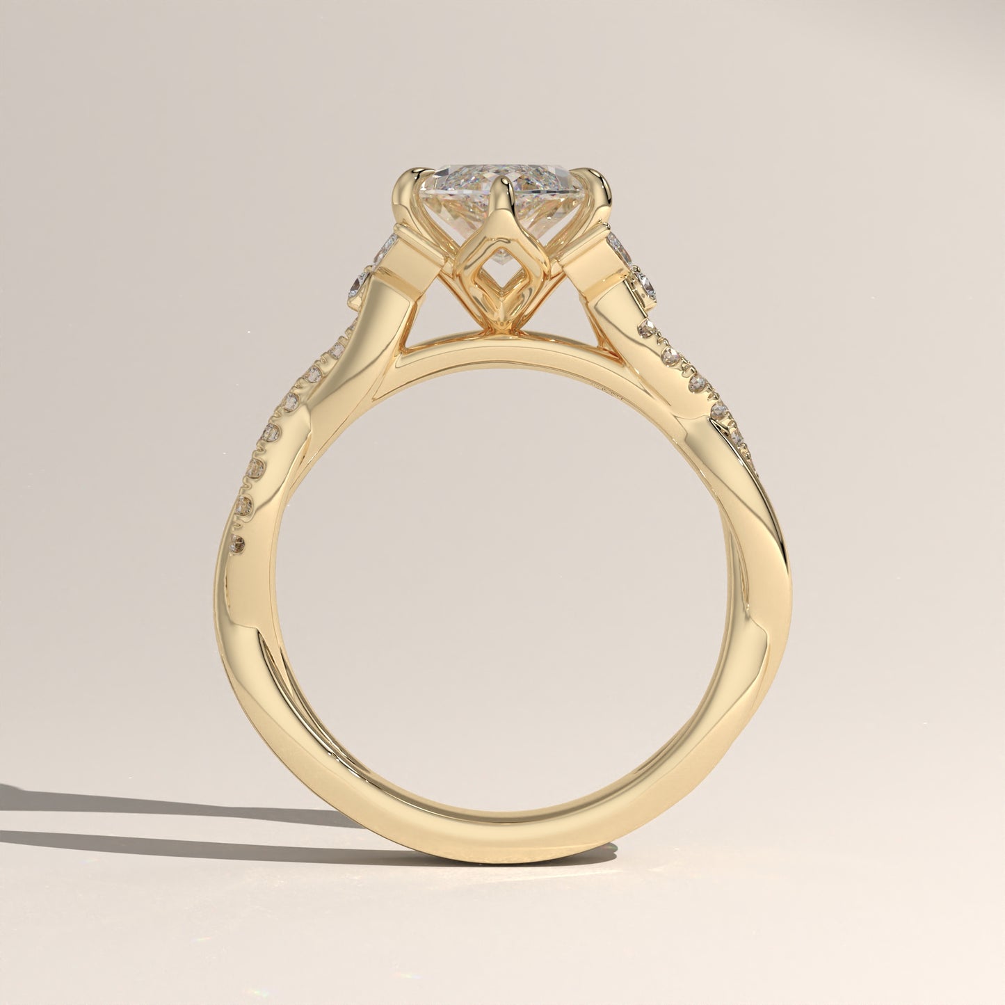 The Twisted Classic Marquise Engagement Ring