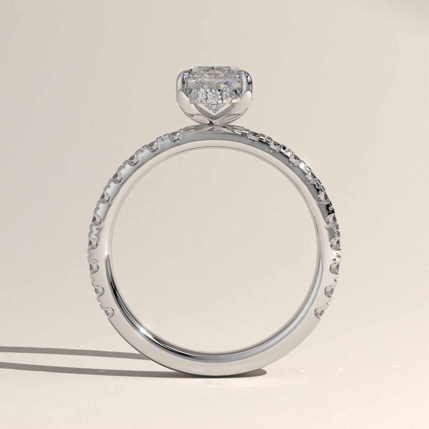 The Solitaire Moval Engagement Ring