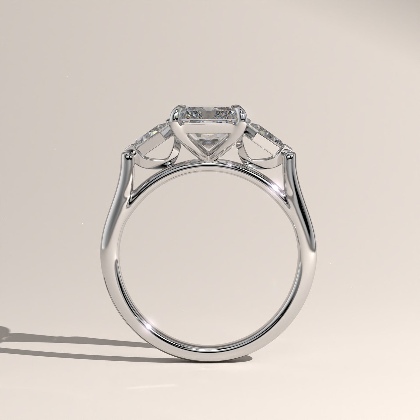 The Three Stone Radiant Engagement Ring