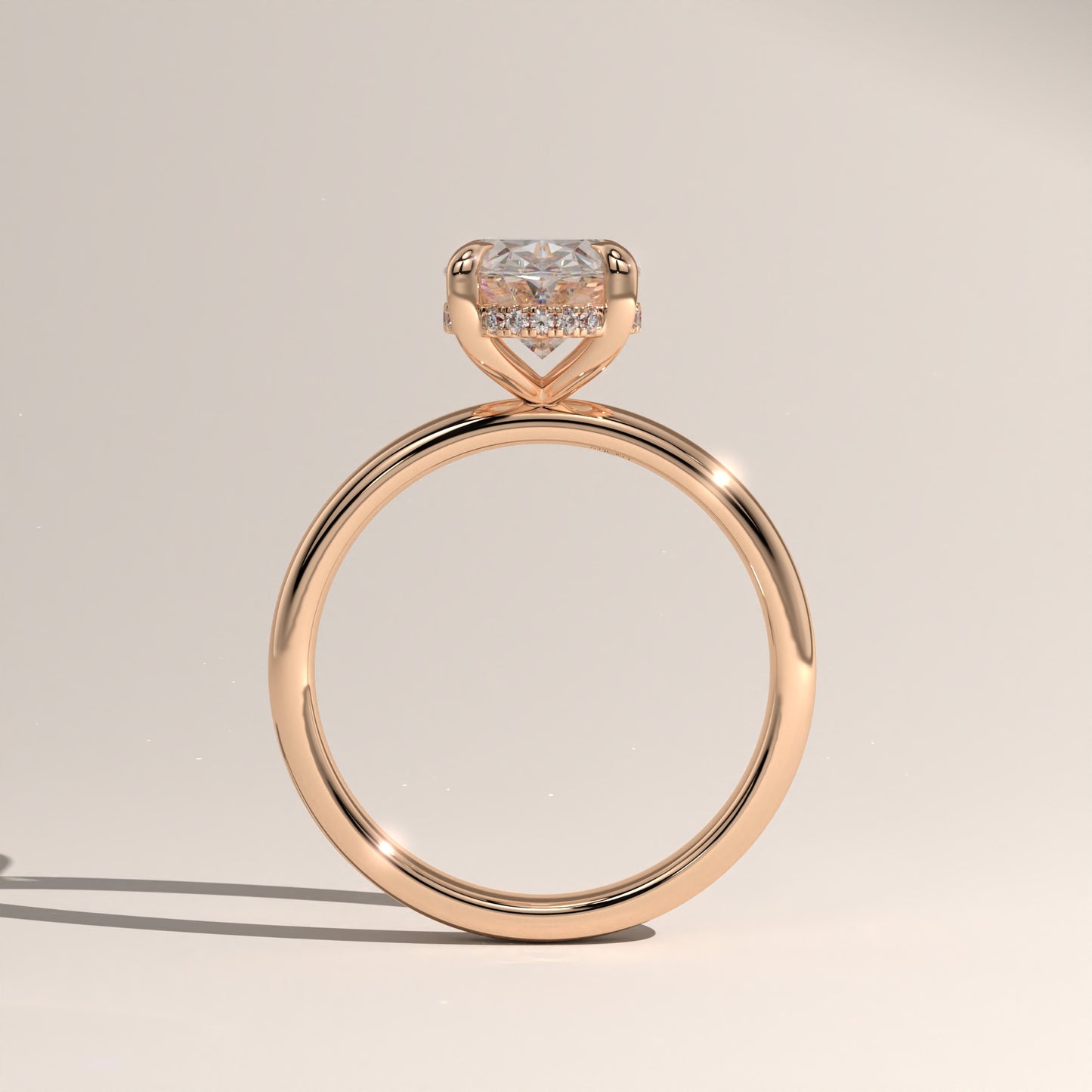 The Classic Hidden Halo Oval Engagement Ring