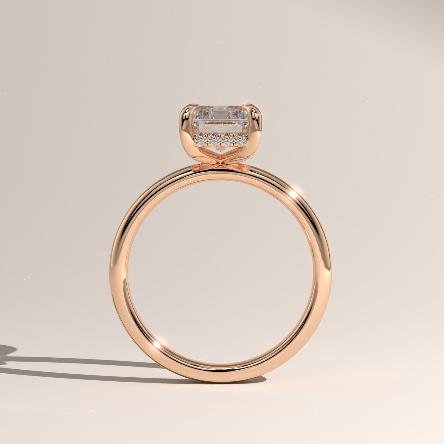 The Classic Hidden Halo Radiant Engagement Ring