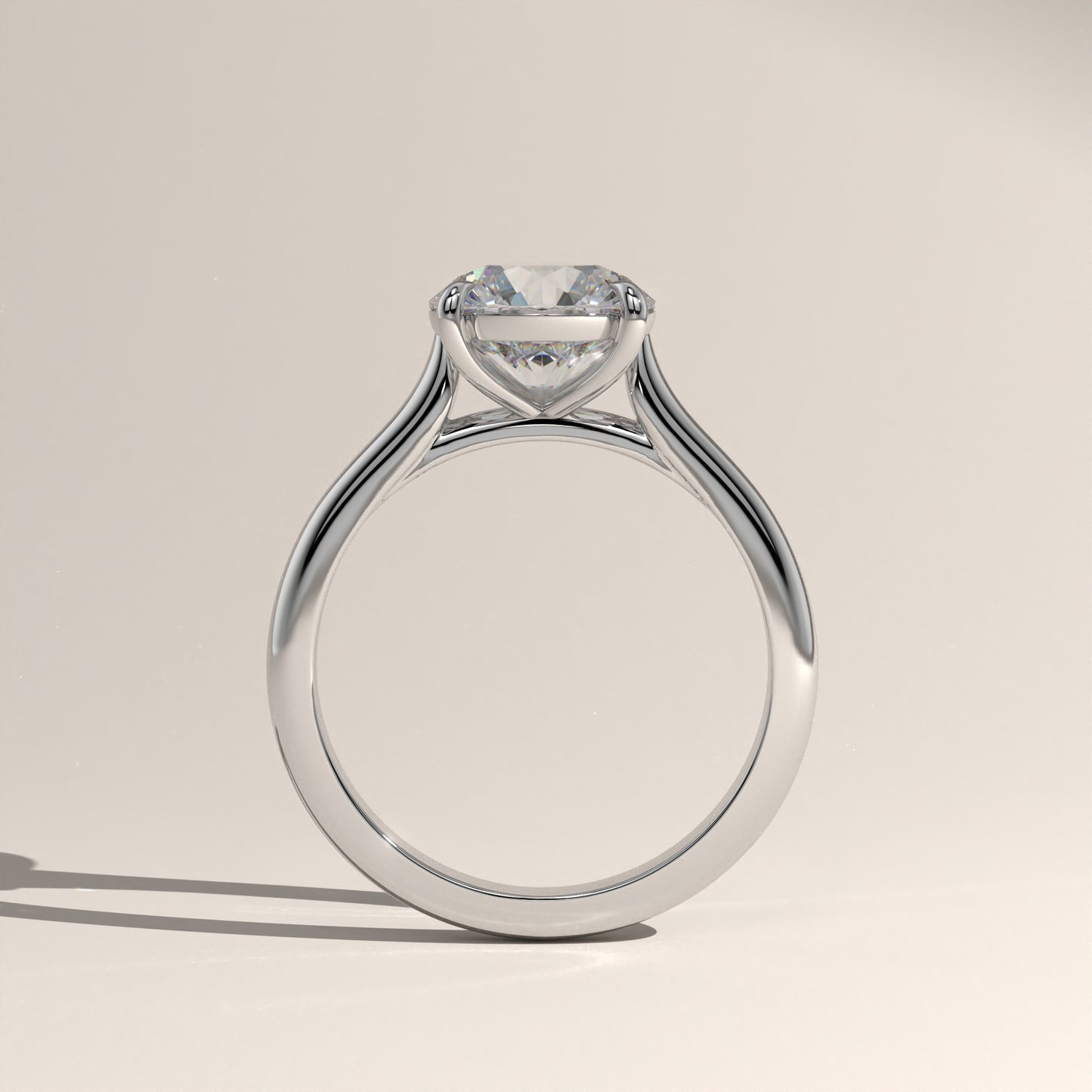 The Cathedral Round Engagement Ring