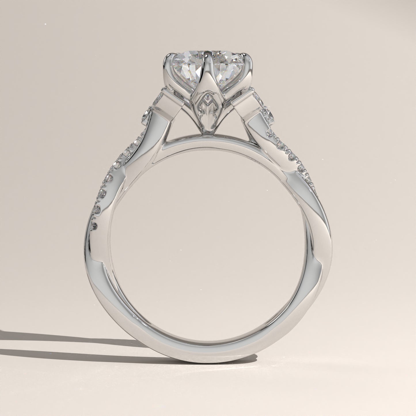 The Twisted Classic Pear Engagement Ring