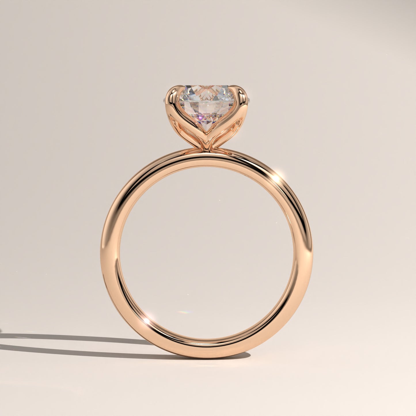 The Round Petal Prongs Engagement Ring
