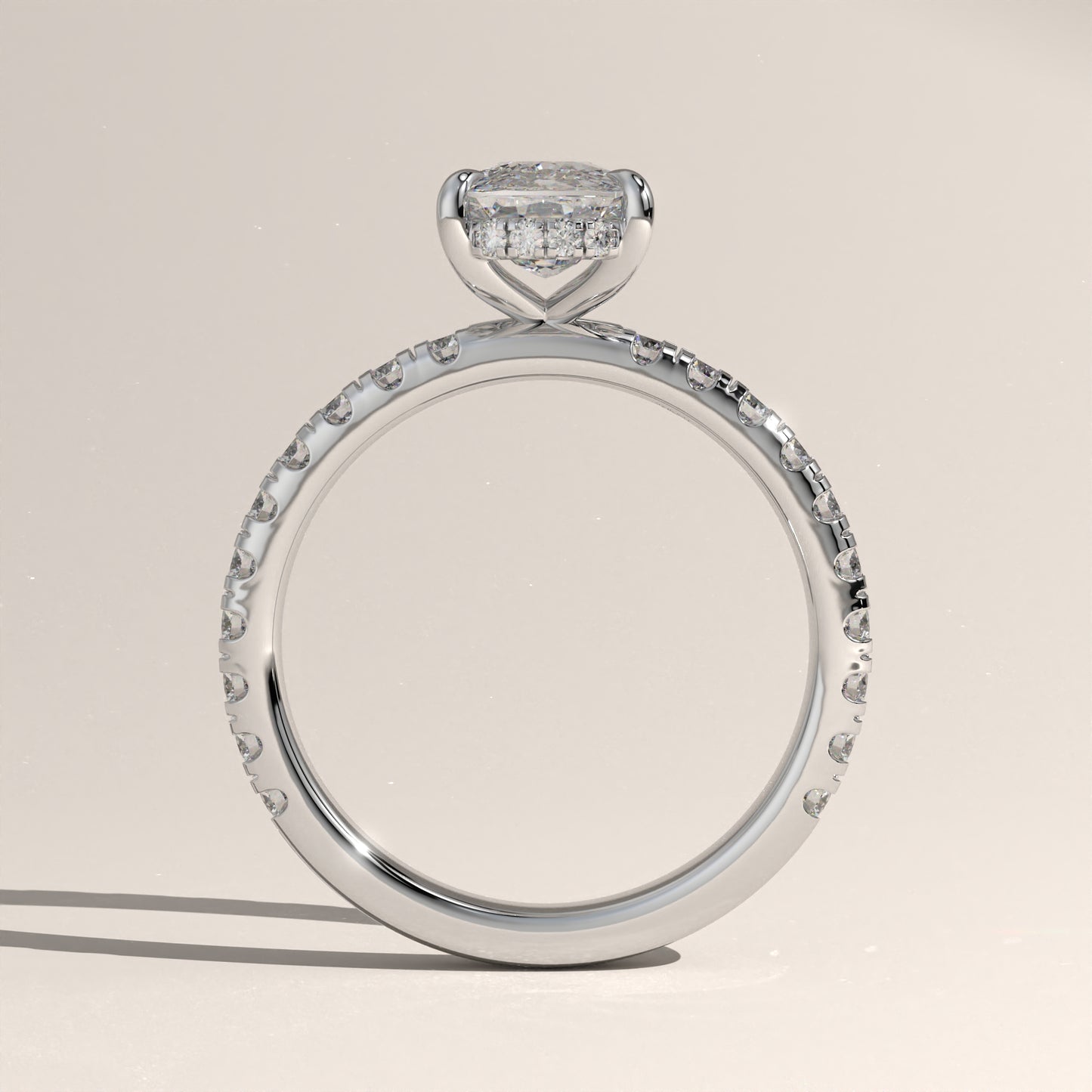 The Solitaire Elongated Cushion Engagement Ring