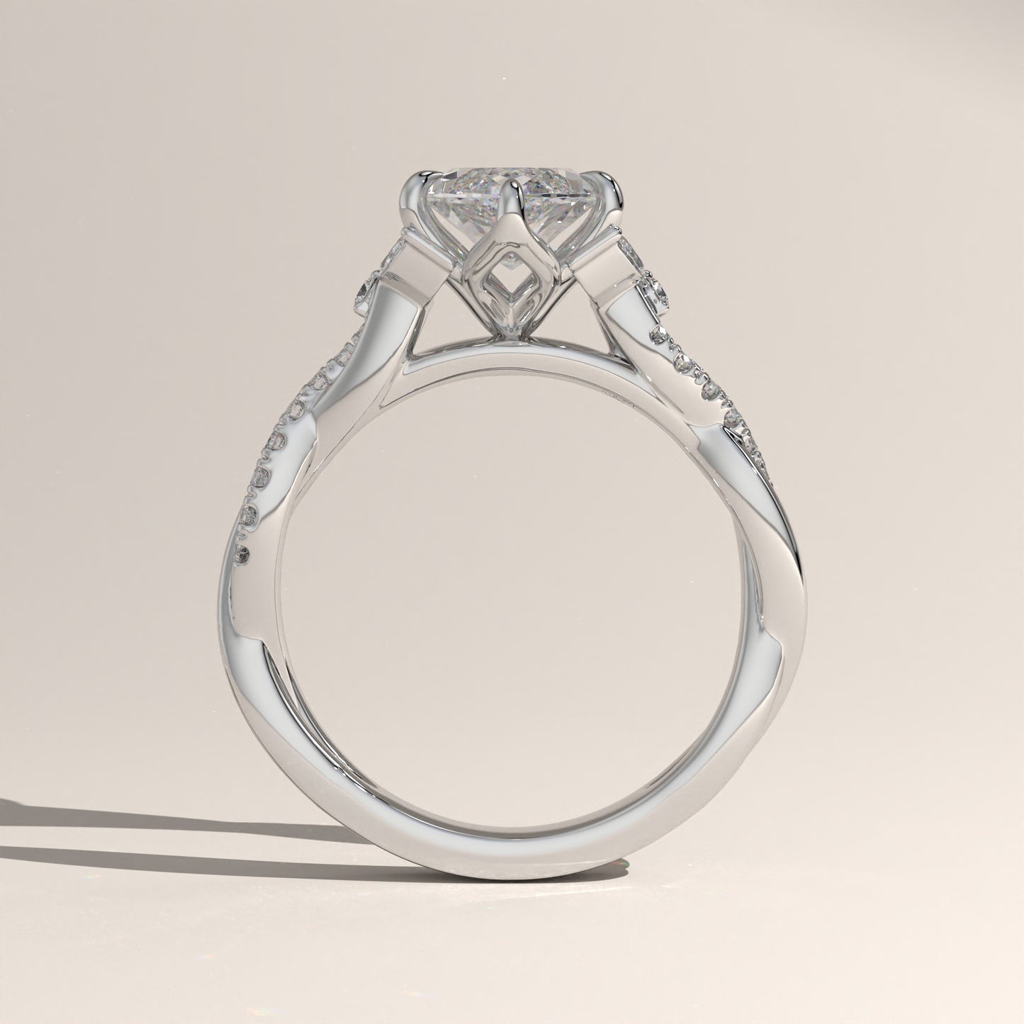 The Twisted Classic Marquise Engagement Ring