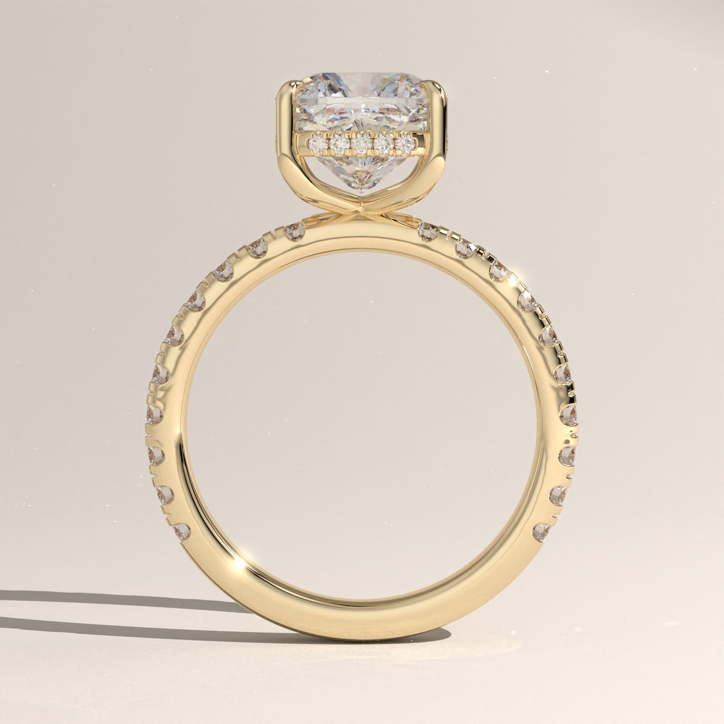The Solitaire Cushion Engagement Ring