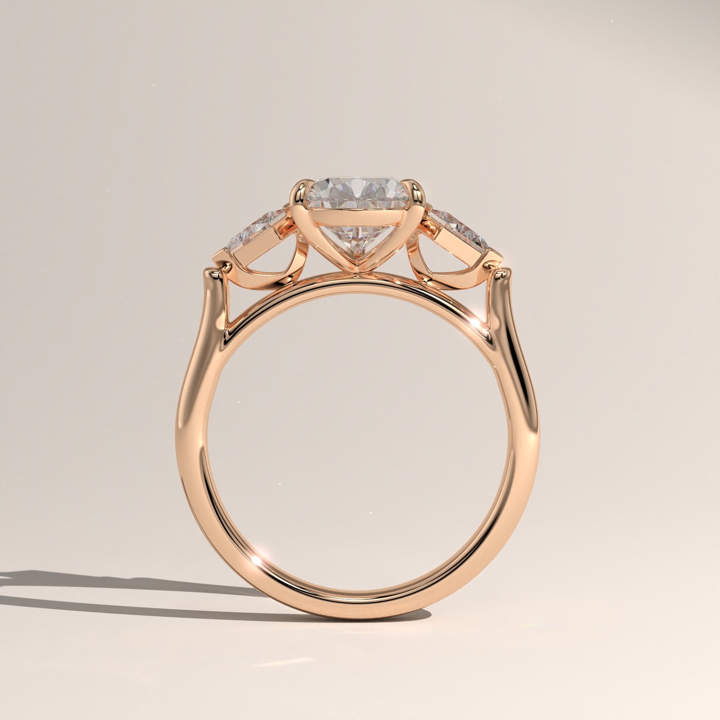 The Three Stone Pear Engagement Ring