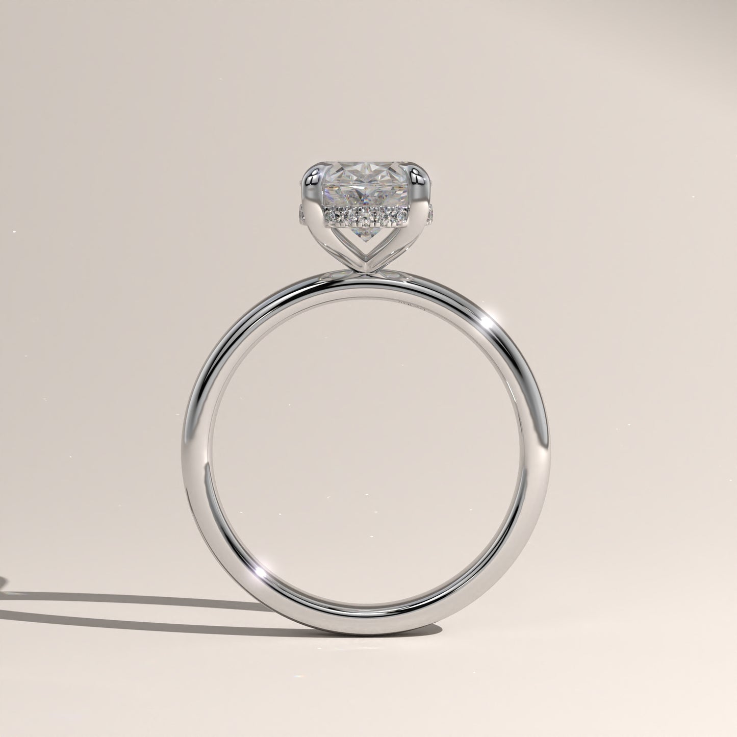 The Classic Hidden Halo Oval Engagement Ring
