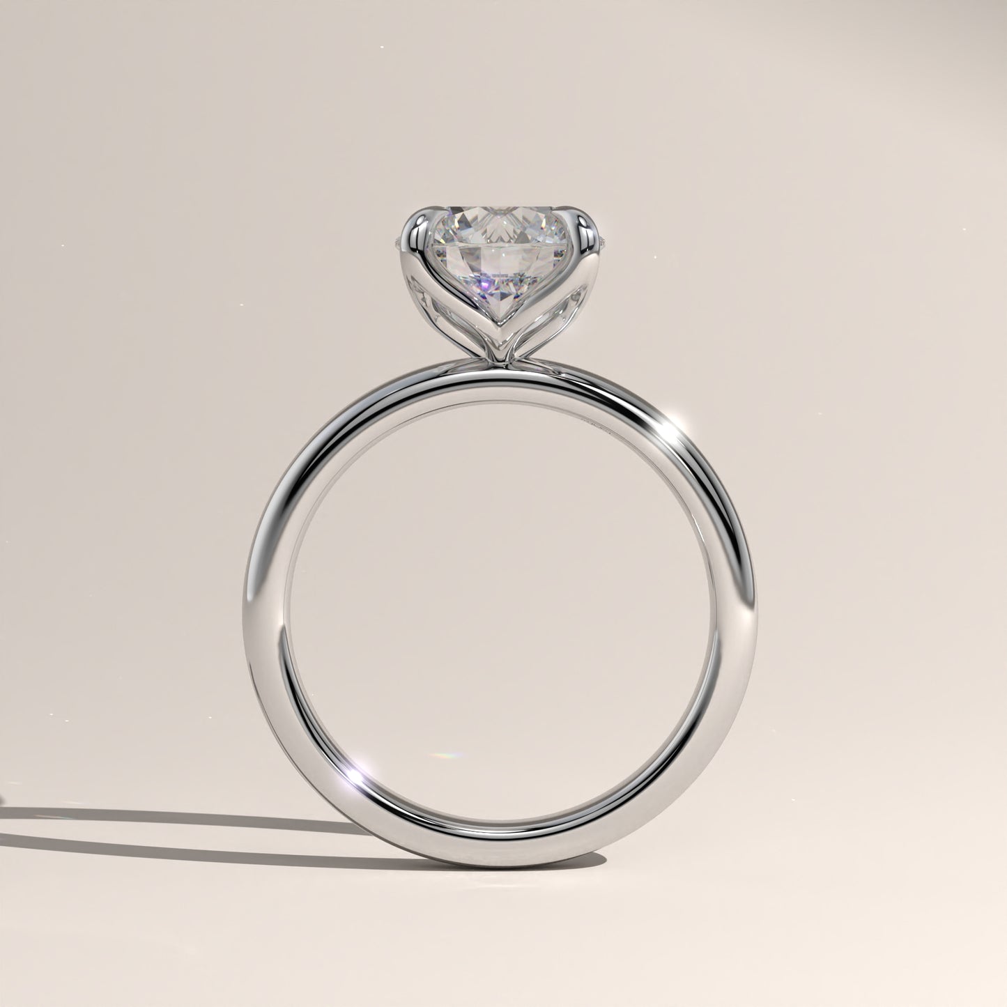 The Round Petal Prongs Engagement Ring