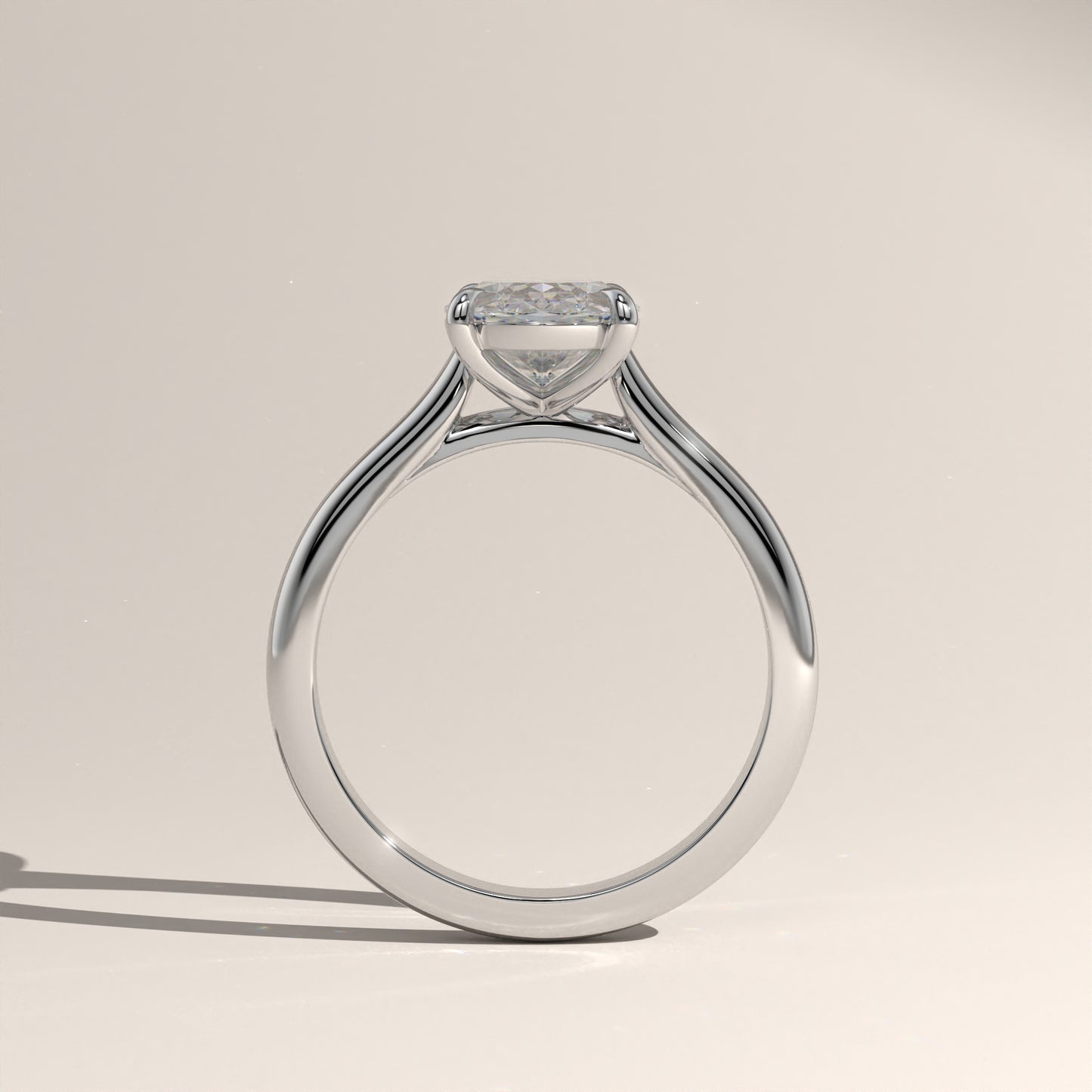 The Cathedral Oval Engagement Ring