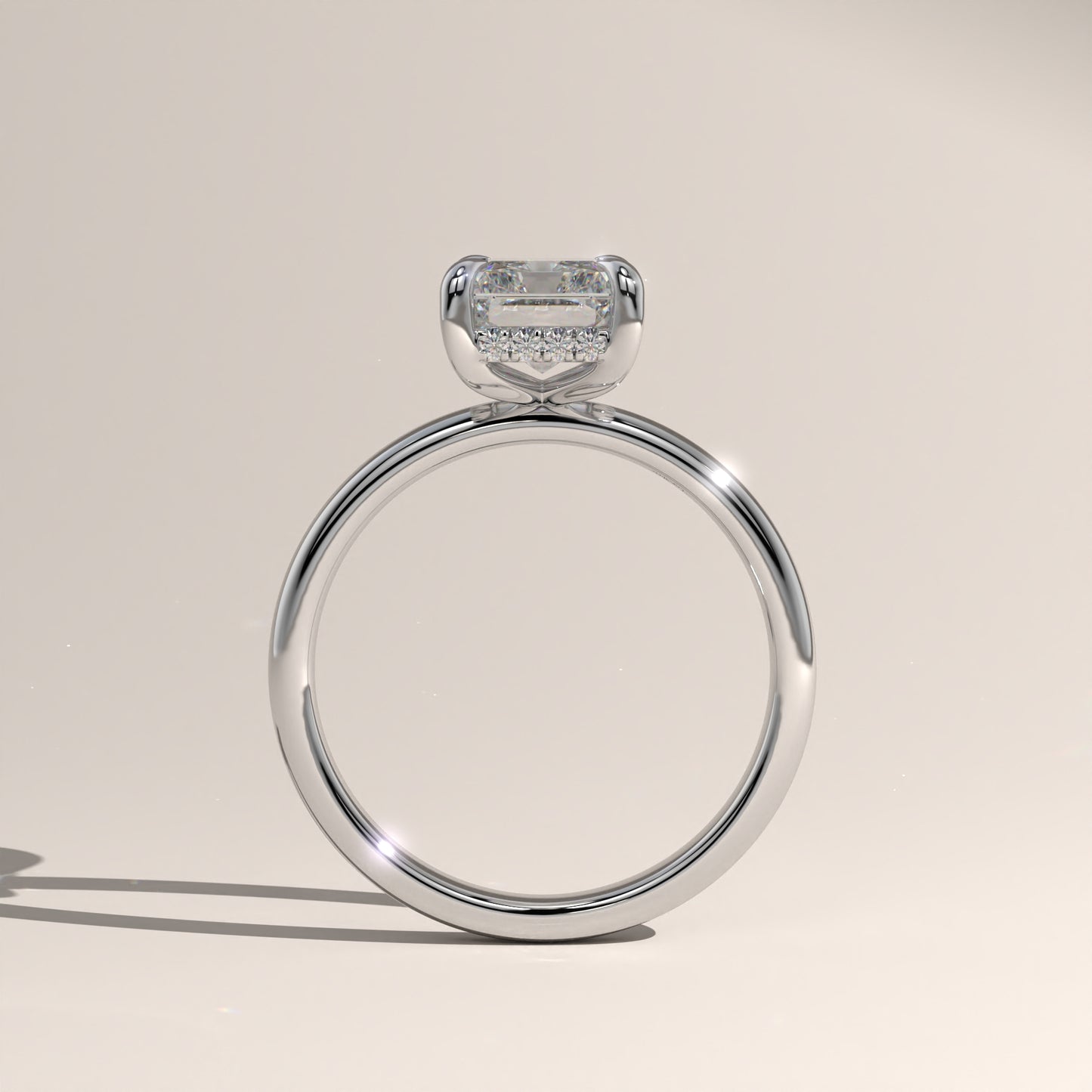 The Classic Hidden Halo Radiant Engagement Ring