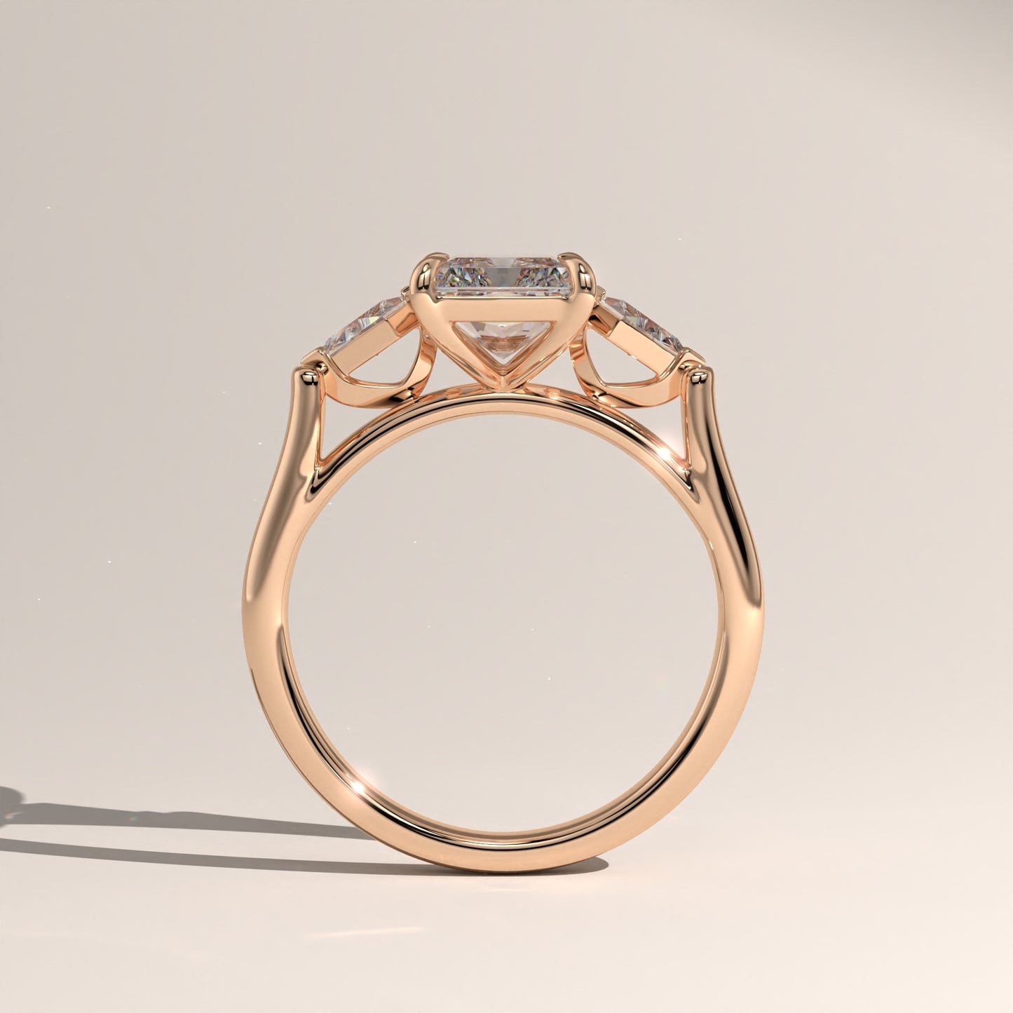 The Three Stone Radiant Engagement Ring