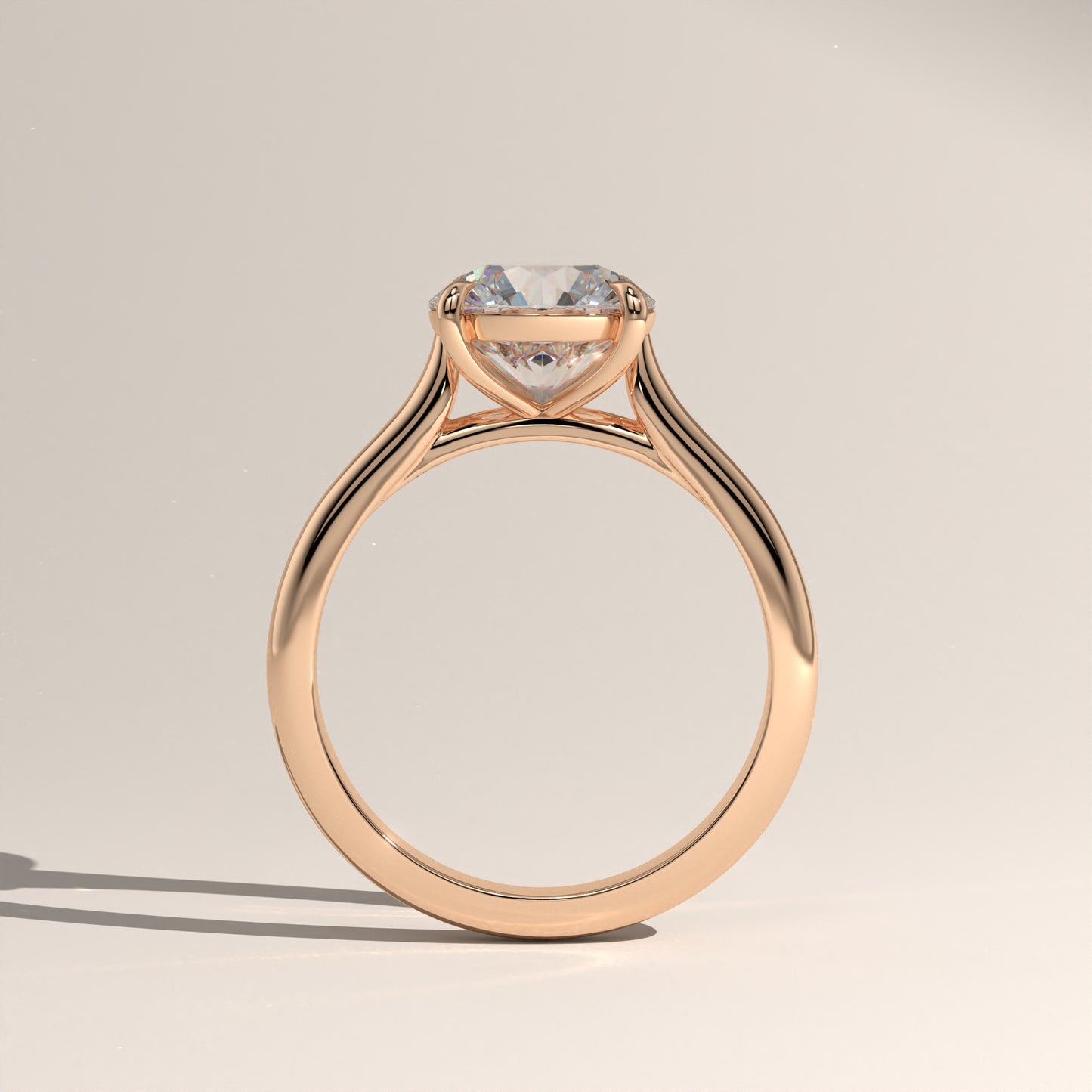 The Cathedral Round Engagement Ring