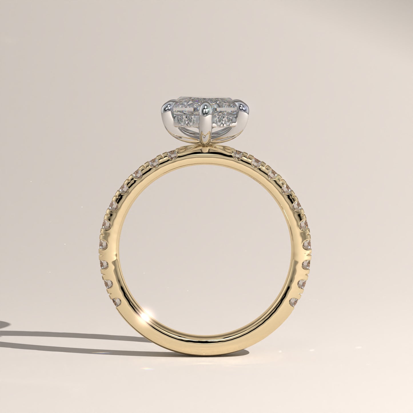The Solitaire Elongated Hexagon Engagement Ring