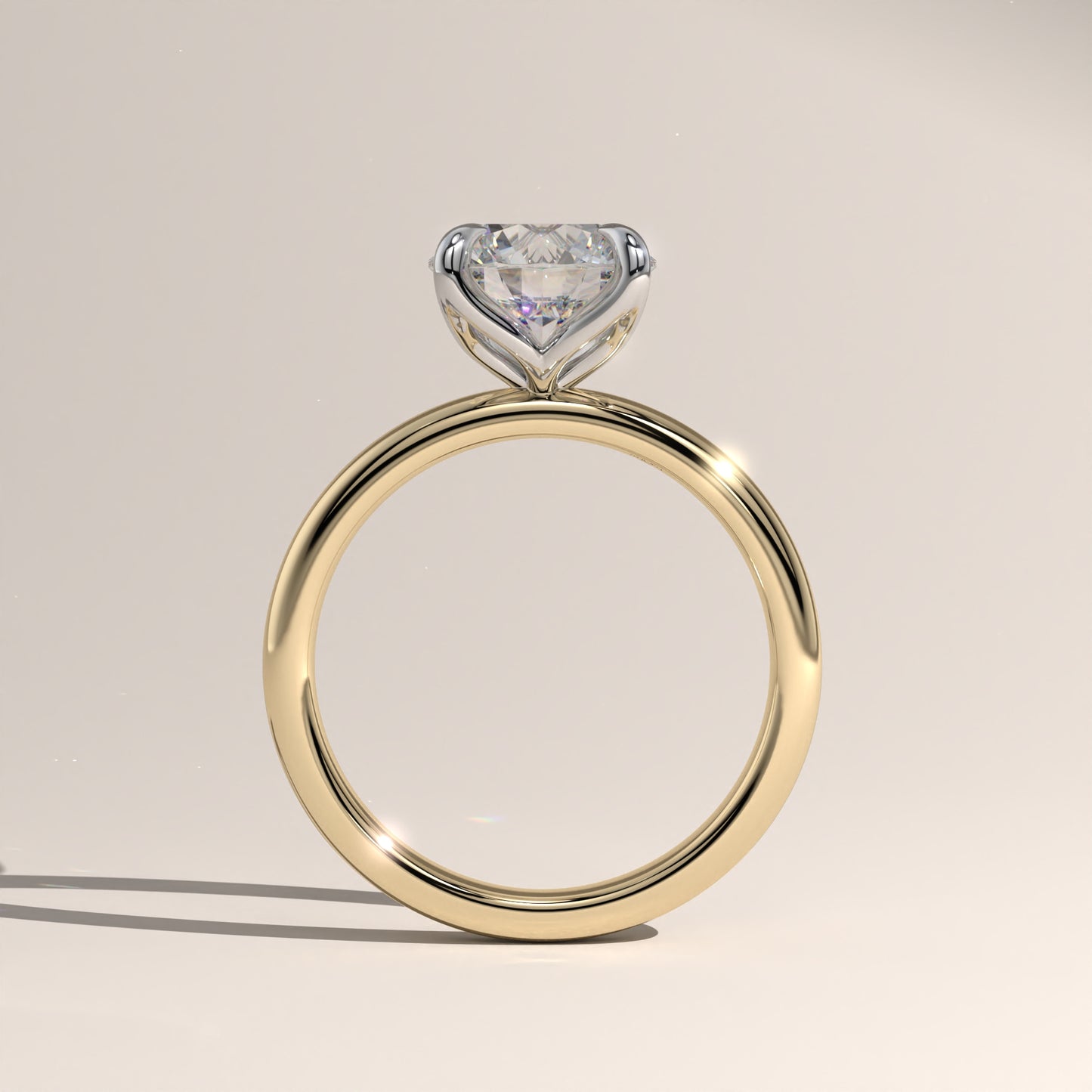 The Round Petal Prongs Engagement Ring