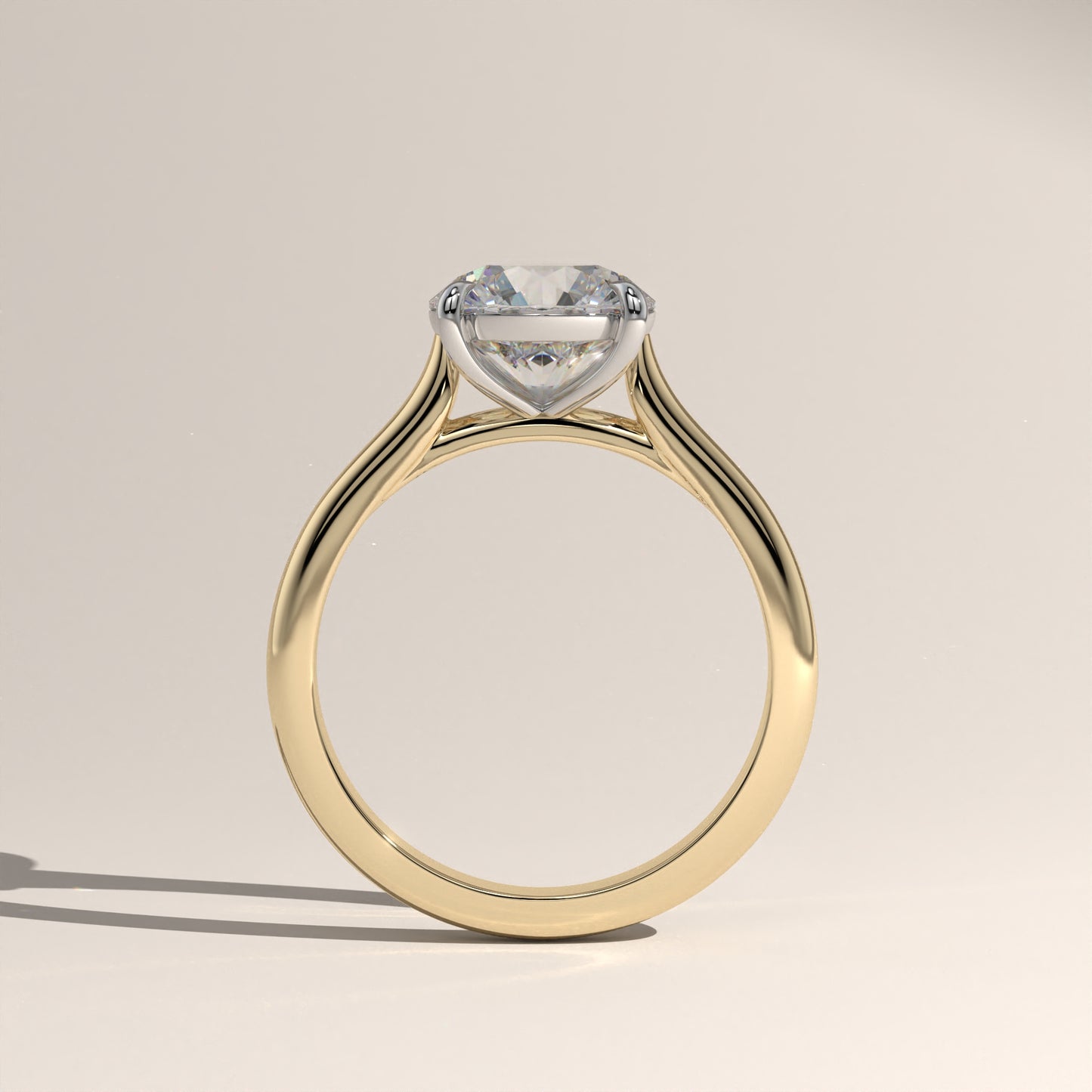 The Cathedral Round Engagement Ring