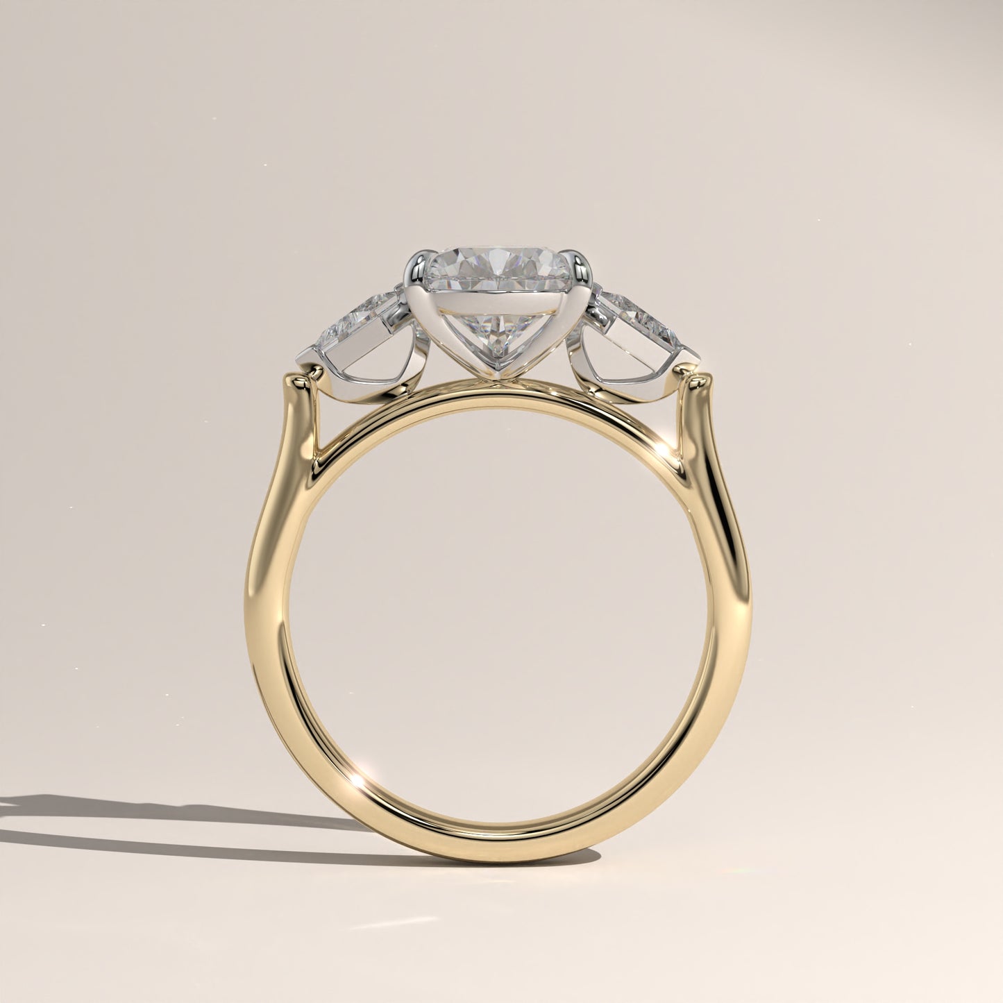 The Three Stone Pear Engagement Ring