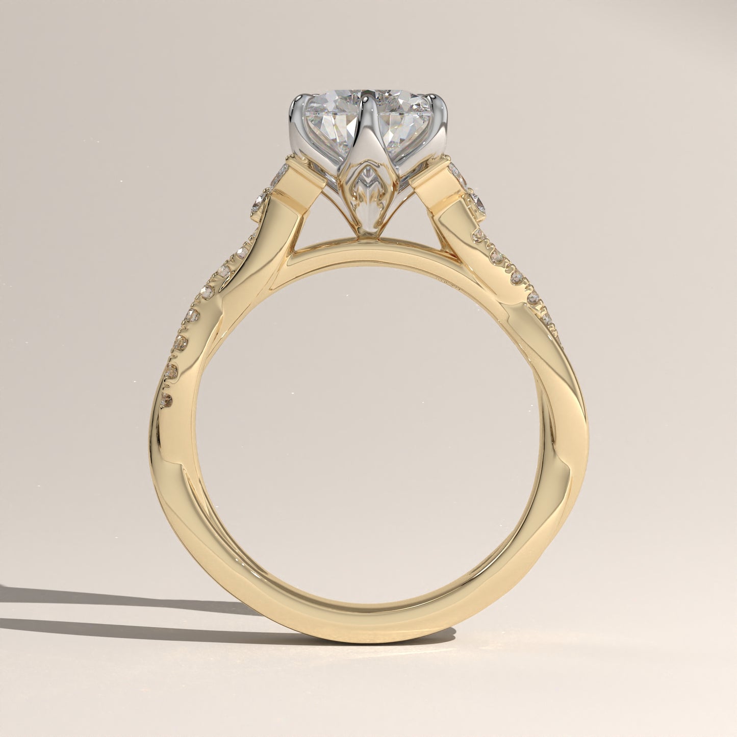 The Twisted Classic Pear Engagement Ring