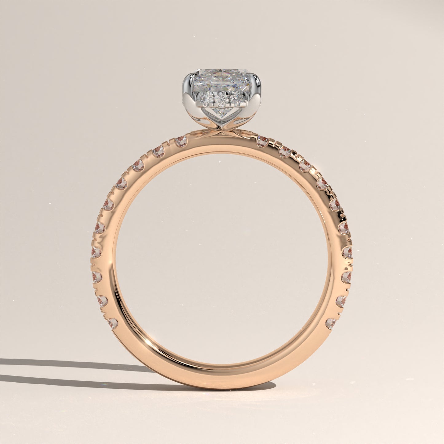 The Solitaire Moval Engagement Ring