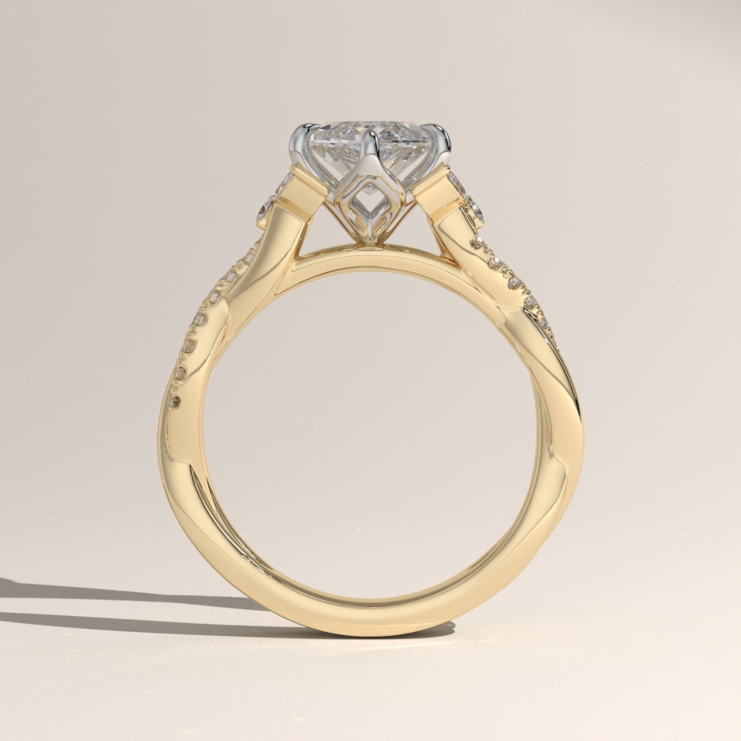 The Twisted Classic Marquise Engagement Ring