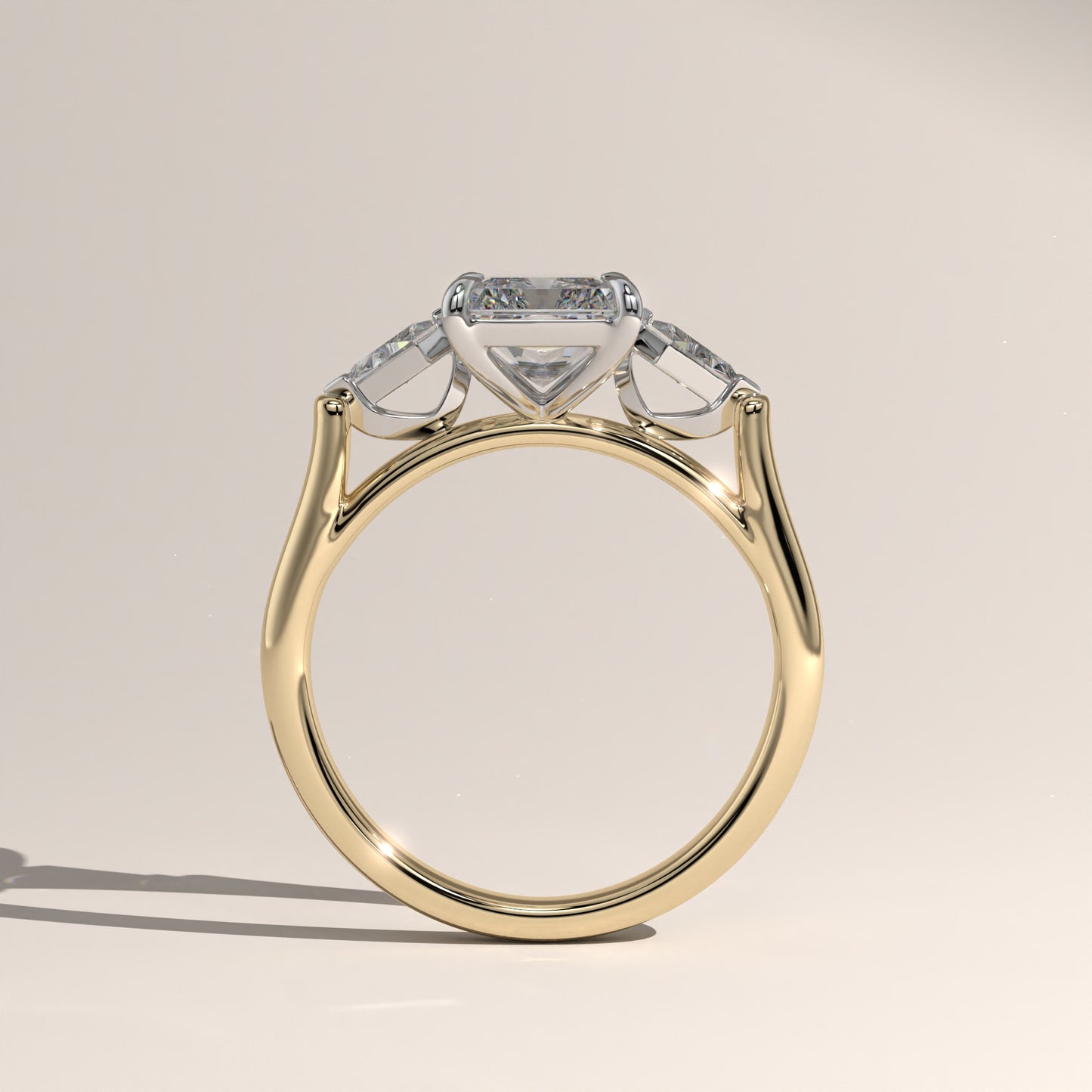 The Three Stone Radiant Engagement Ring