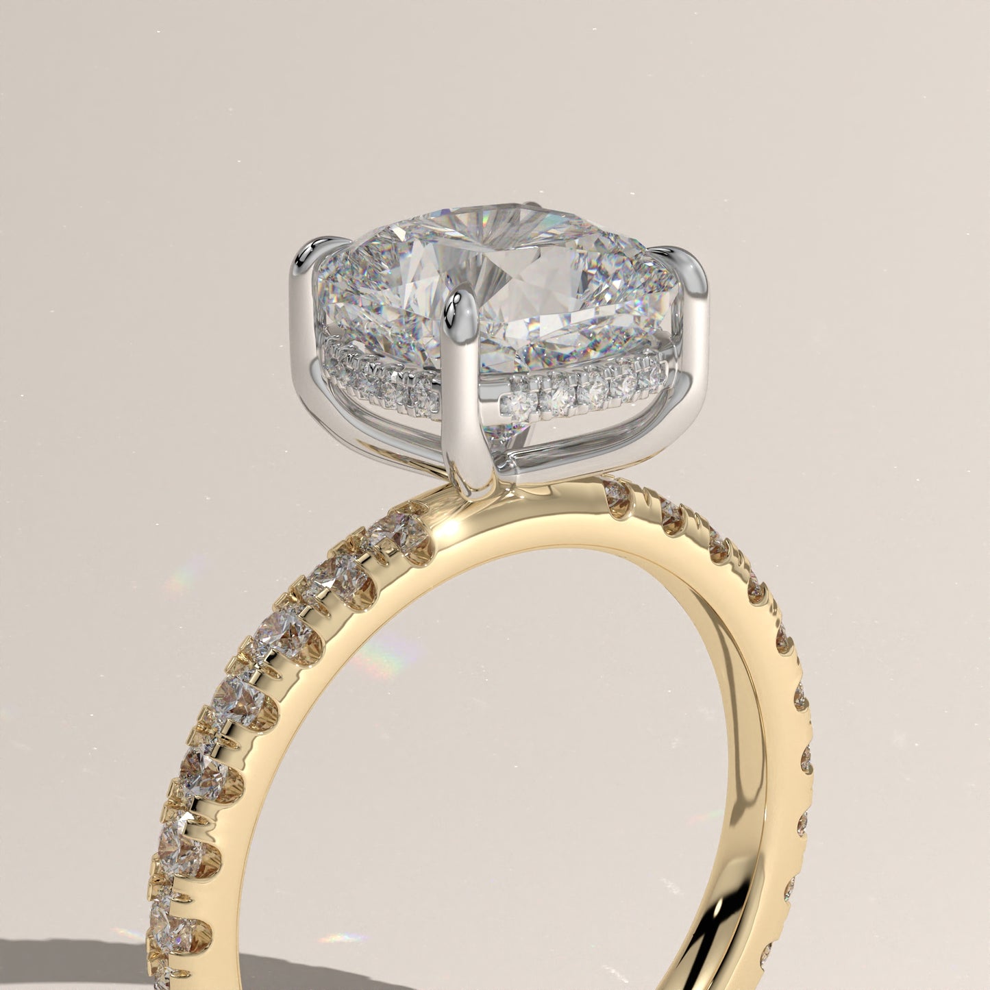 The Solitaire Cushion Engagement Ring