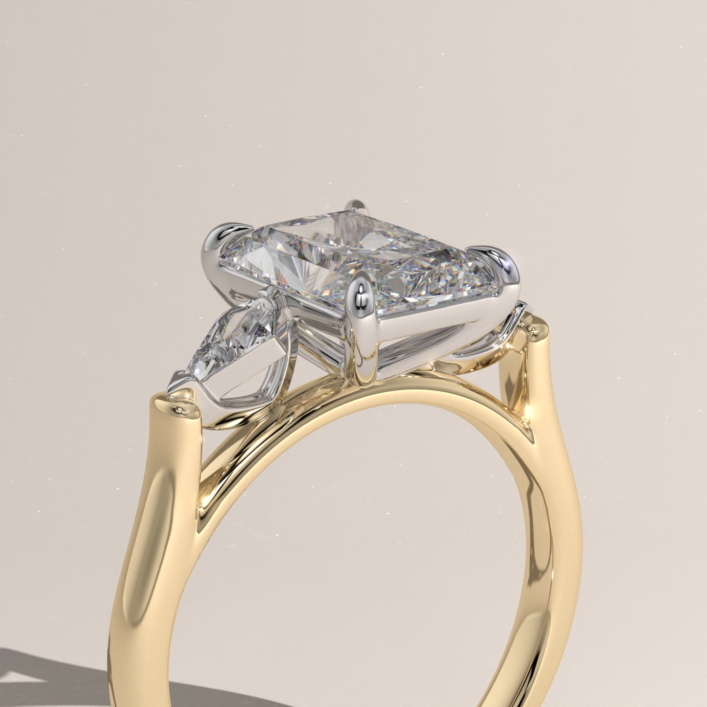 The Three Stone Radiant Engagement Ring