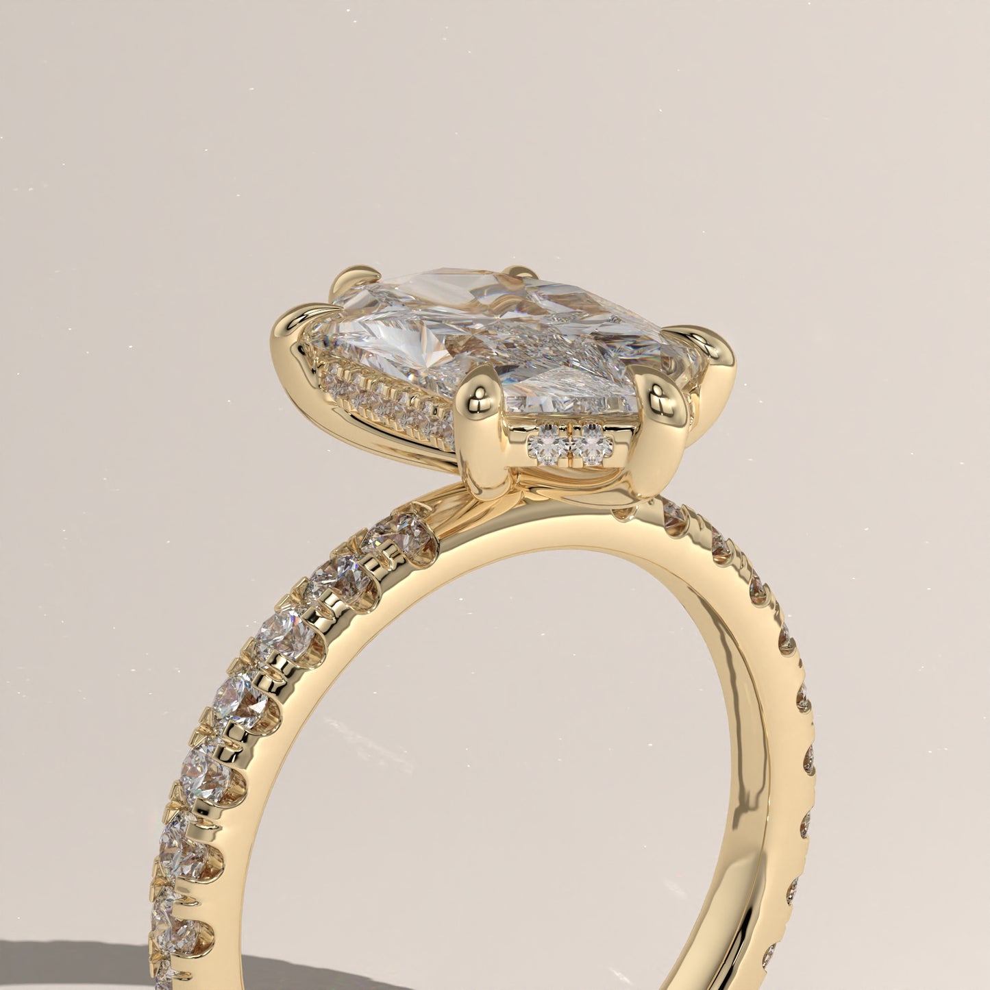 The Solitaire Elongated Hexagon Engagement Ring
