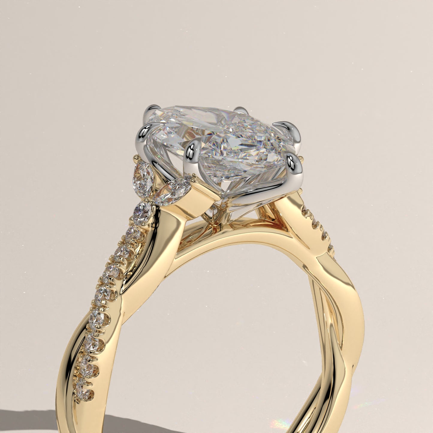 The Twisted Classic Marquise Engagement Ring