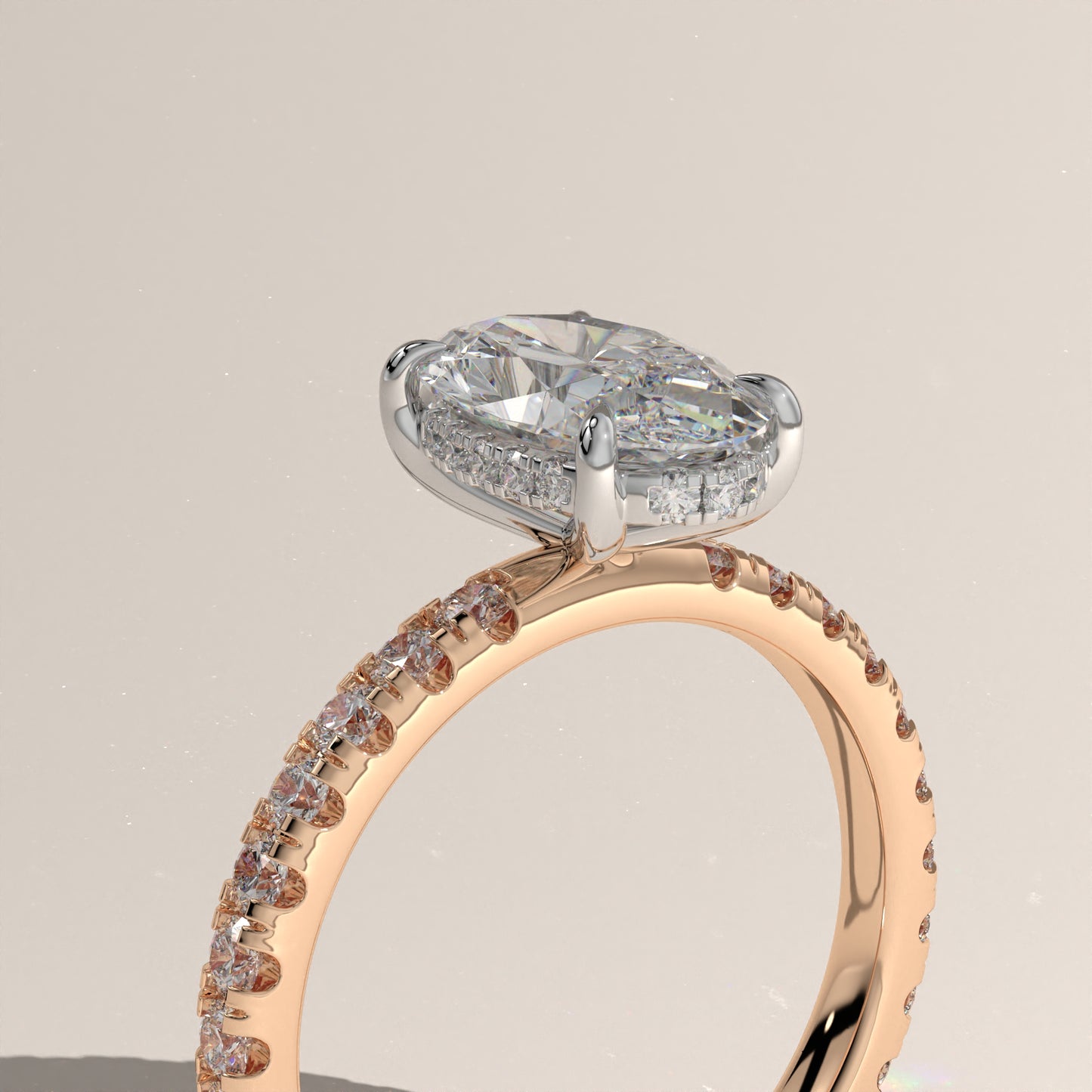 The Solitaire Moval Engagement Ring