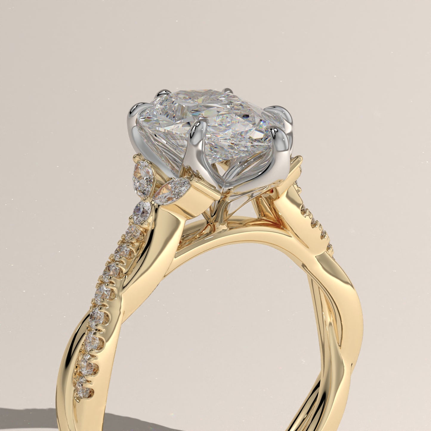 The Twisted Classic Pear Engagement Ring